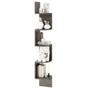 5-Tier Corner Shelf Floating Bookshelf Wall Mounted Storage Organizer by LJGDeals