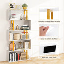 5-Tier/6-Tier Geometric Bookcase with Metal Frame and Anti-tipping Kits by LJGDeals