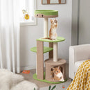 5-Tier Modern Cat Tree Tower for Indoor Cats with Sisal Scratching Posts-Green by LJGDeals