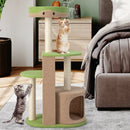 5-Tier Modern Cat Tree Tower for Indoor Cats with Sisal Scratching Posts-Green by LJGDeals