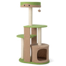 5-Tier Modern Cat Tree Tower for Indoor Cats with Sisal Scratching Posts-Green by LJGDeals