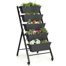 5-Tier Vertical Raised Garden Bed with Wheels and Container Boxes by DirectDeals