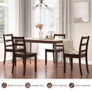 Set of 2 Wood Dining Chairs with Solid Rubber Wood Legs by LJGDeals