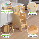 Adjustable Toddler Kitchen Tower with Safety Bars