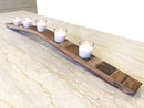 Whiskey & Wine Barrel Stave Candle Centerpiece — Holds 5 Candles