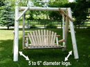 Handcrafted Patio Wooden Swing by Cedar Creek Rustic Furniture