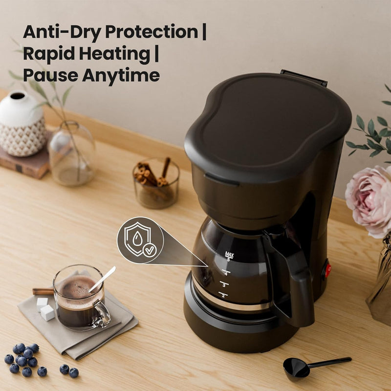 5-Cup Drip Coffee Maker - Programmable, Auto Brew, Auto Pause, Keep Warm Function CM3710H