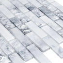 White 12x12 Matte Brick Glass Mosaic Tile (10 pack, 9.5 sq ft/case)