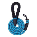 5 FT Thick Highly Reflective Dog Leash- Blue