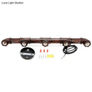 GobekUsa 5-Head Steampunk Island Pendant Light with Straight Pipes and Rustic Charm