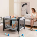 5-in-1 Portable Baby Playard with Cradle and Storage Basket by LJGDeals
