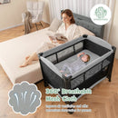 5-in-1 Portable Baby Playard with Cradle and Storage Basket by LJGDeals