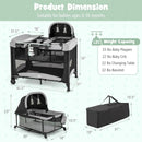 5-in-1 Portable Baby Playard with Cradle and Storage Basket by LJGDeals
