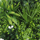 Artificial Green Wall Disc 30in – White Frame – UV Resistant – Commercial Grade