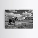 Arizona Cowboy Black and White Photography Print, Framed Canvas Print or Metal Art, Western Decor, Country Art, Living Room Art
