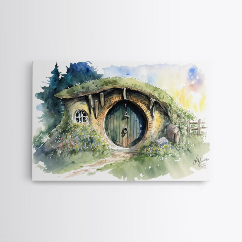 Bang End Painting Framed Canvas Print, Lord, Fantasy Art, Framed Wall Art, Fantasy Decor, A Hole In The Wall