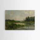 By The Water - Framed Canvas Print, English Landscape, Painting Print On Canvas Or Metal, Living Room Decor