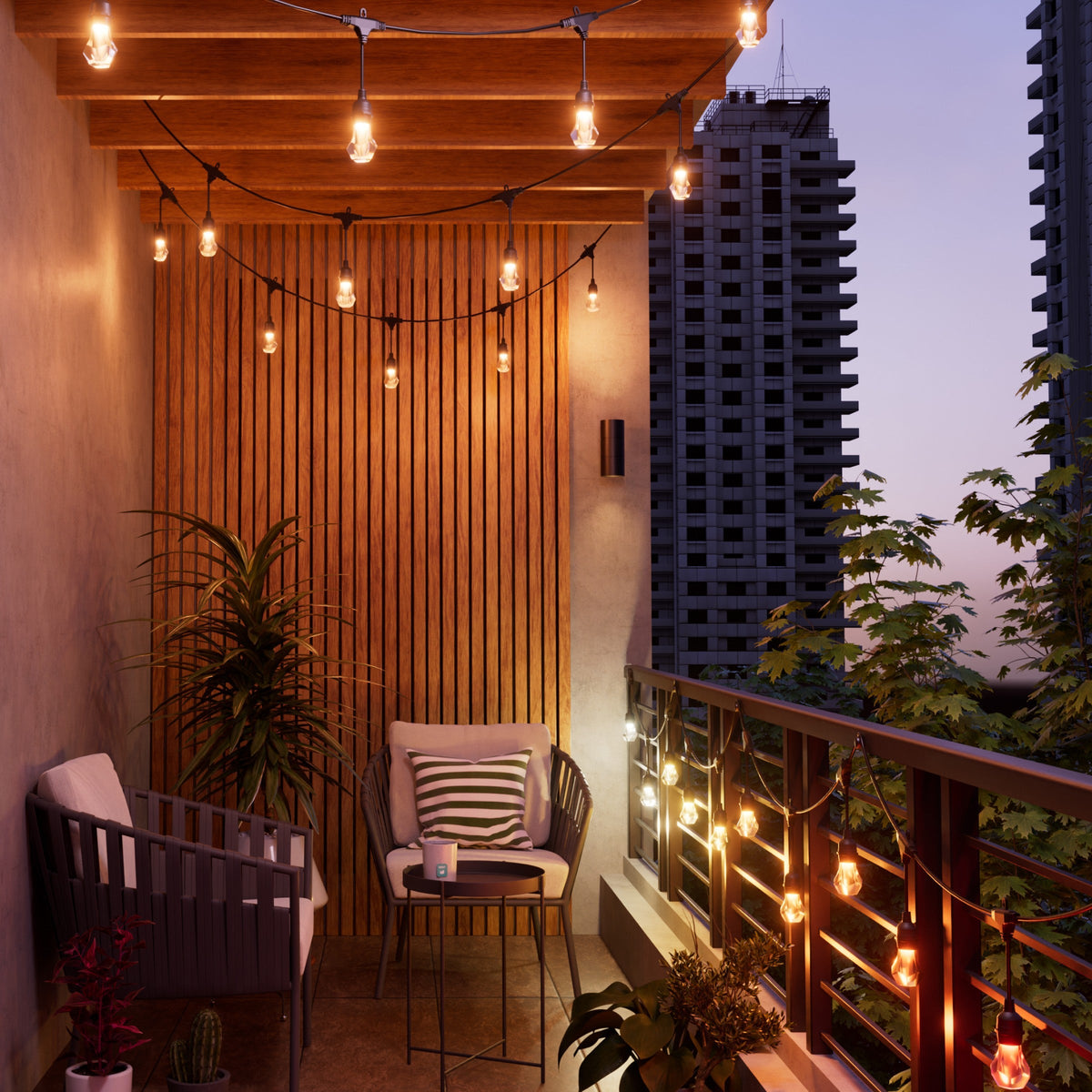 Matter Smart Multicolor Outdoor String Lights Smarter Kit 98ft (30m)