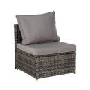 Alora 5-Piece Outdoor Patio Wicker Daybed Furniture Set With Retractable Canopy (SAK37816)