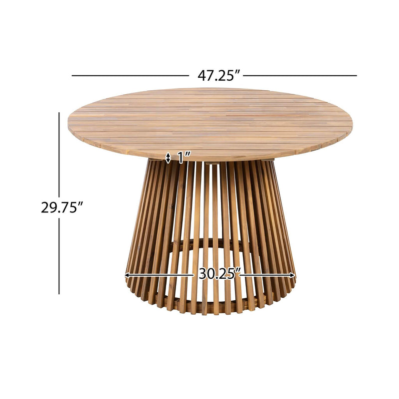 Premium 5-Piece Acacia Wooden Outdoor Furniture Patio Set With Dining Chairs And Table (SAK70445)