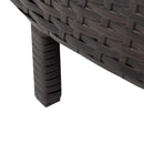 Alora Premium 5-Piece All-Weather Half-Moon Outdoor Rattan Wicker Patio Sectional Sofa Furniture Set With Tempered Glass Table (SAK32615)