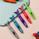 5 piece colorful stainless steel vegetable peeler set kitchen tools by Decorbites