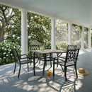 Alora 5-Piece Outdoor Dining Set With 4 Heavy-Duty Chairs And Square Table With Umbrella Hole [UMBRELLA NOT INCLUDED] (SAK93546) by SAKSBY WHOLESALE