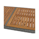 Alora 5-Piece Wicker Patio Bar Set With Cushions & Acacia Table (SAK26801) by SAKSBY WHOLESALE