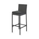 Alora 5-Piece Wicker Patio Bar Set With Cushions & Acacia Table (SAK26801) by SAKSBY WHOLESALE