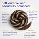 Yin Yang Corriedale Cross Combed Wool Top – Natural Brown and Ecru Blend (8 oz)