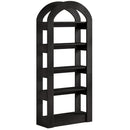 5-Tier Bookshelf, Wooden Bookcase Display Shelf with Arch-Shape