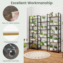 5-tier Triple Wide Heavy-duty Metal Frame Industrial Bookshelf-Rustic Brown by LJGDeals