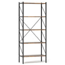 5-Tier Bookshelf with Open Shelves and Heavy Duty Metal Frame by LJGDeals