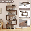 5-Tier Bookshelf with Anti-Toppling Device for Living Room Home Office by LJGDeals
