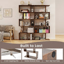 5-Tier Bookshelf with Anti-Toppling Device for Living Room Home Office by LJGDeals