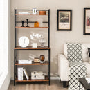 5-Tier Kitchen Bakers Rack with Hutch and Open Shelves-Rustic Brown by LJGDeals
