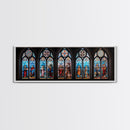 Stained Glass Windows Canvas Print, Stained Glass Painting On Canvas, Church Stained Glass Windows Fine Art Print