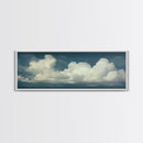 A Cloudy Day - Wide Format Clouds Wall Art - Panoramic Print - Framed Canvas Print - Panoramic Framed Canvas Cloudy Art Print