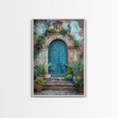 Change324 Mexican Wall Art, Framed Canvas Print, Old Town Mexico Architecture Wall Art, Framed Art