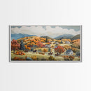 Sunset Winter Cowboy Trail Canvas Print, Perfect Christmas Decor, Rustic Winter Home Art, Western Holiday Landscape Wall Art