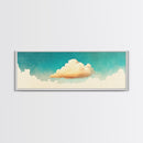 Modern Wall Art - Abstract Oil Painting Print - Extra Large Wall Art - Canvas Wall Hanging - Cloud Painting - Oversized Wall Art - Framed Canvas