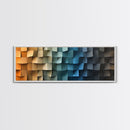 The Beach in my Dreams - Framed Canvas Print - Abstract Geometric Patterns Wall Art