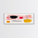 Meal For One - Japanese Style Abstract Art - Framed Canvas Print - Kitchen Decor - Kitchen Wall Art - Kitsch Kitchen - Eclectic Decor