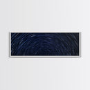 Spiral Of Stars Framed Canvas Print, Timelapse Photography Style Print, Oversized Living Room Decor