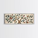 Textile Tree Print - "The Giving Tree" - Framed Canvas Print - Boho Style Wall Art