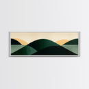 Abstract Mid-Century Modern Geometric Shapes Wall Art, Framed Canvas Print, Mid Century Modern Home Decor, Above Sofa or Bed Boho Art