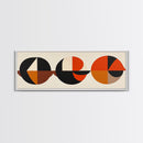 Abstract Art Deco Inspired Wall Art, Triangles and Circles, Geometric Pattern Wall Art, MCM Home Decor, Extra Wide Oversized Art