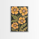 Midcentury Boho Modern Art, Abstract Floral Print, Botanical Decor, Florer Painting Wall Art, Canvas Print, Flower Art Prints, Mid Century Art