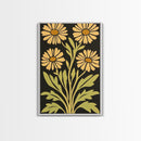 Mid-Century Modern Abstract Flowers, Framed Canvas Print, Style 2