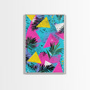 90's Style Shopping Mall Wall Art, Retro Style Canvas Print, Modern Wall Art